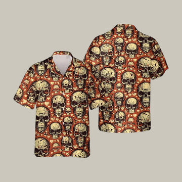 Signs Of The Heart Skull Hawaiian Shirt Gothic Skull Graphic Tee Unique Gift For Brother