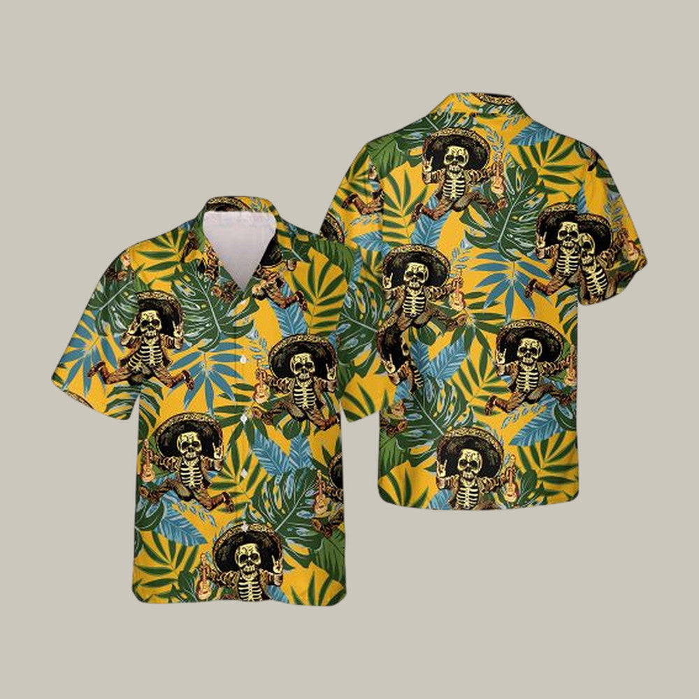 The Day Of The Dead Tropical Skull Hawaiian Shirt The Day Of The Death Merch Gift For Dad