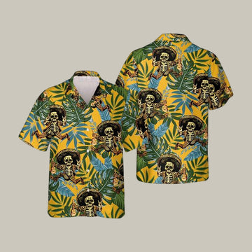The Day Of The Dead Tropical Skull Hawaiian Shirt The Day Of The Death Merch Gift For Dad