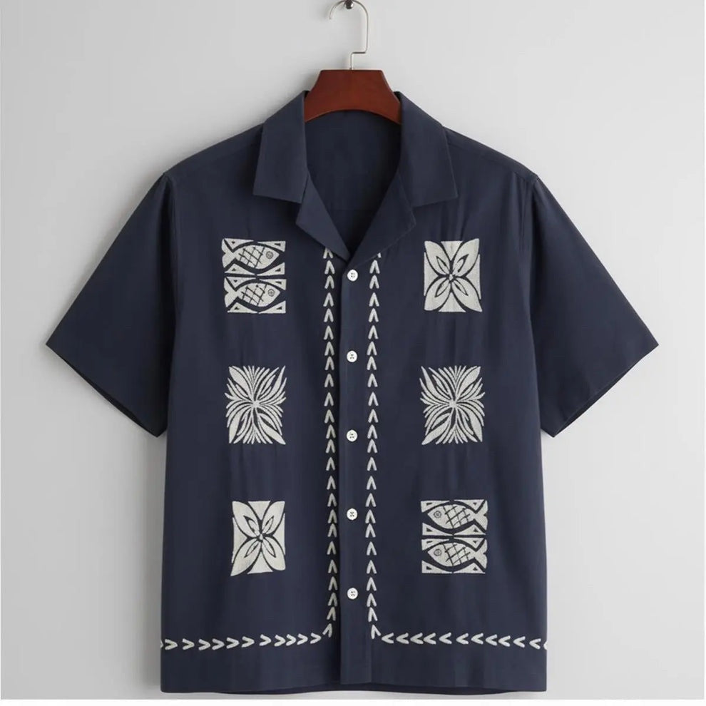 2026 Julian Kalel American Idol Hawaiian Shirt Navy Retro Cuban Merch Gift For Husband