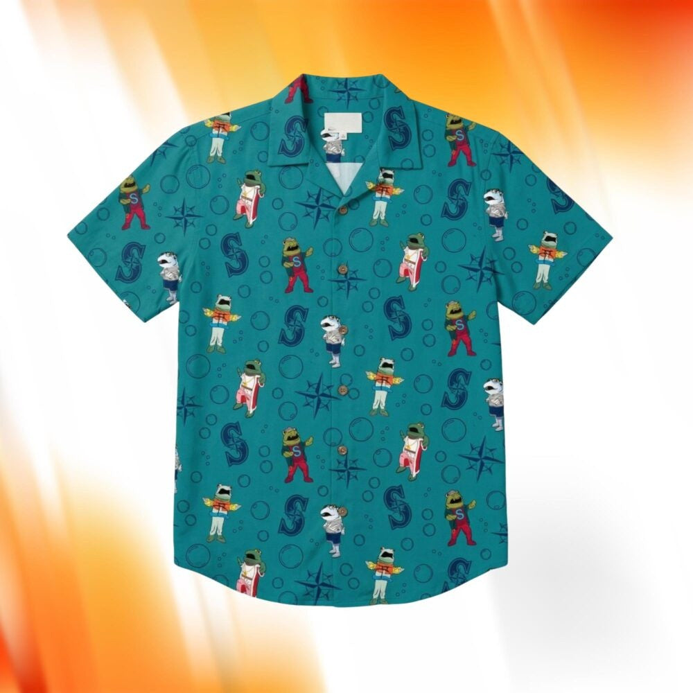 2026 Mariners Salmon Run Hawaiian Shirt Run Day Giveaway Clothing Gifts For Husband