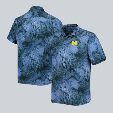 Michigan Hawaiian Shirt Michigan Wolverines Tommy Bahama Coast Shirt Gift for Husband