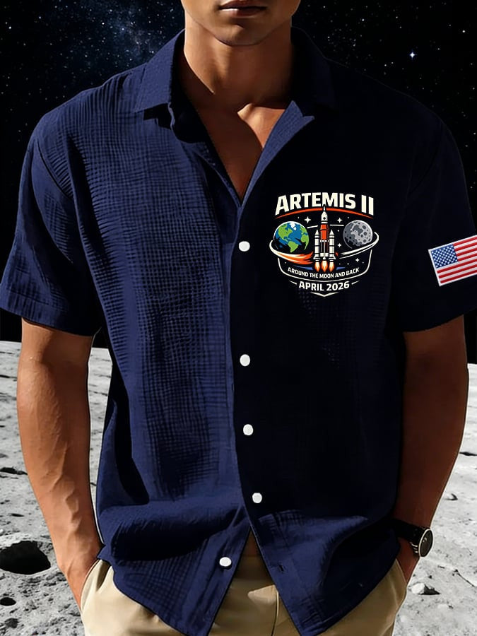 NASA Artemis II 2026 Hawaiian Shirt Mission To The Moon Clothing Gift For Space Fans