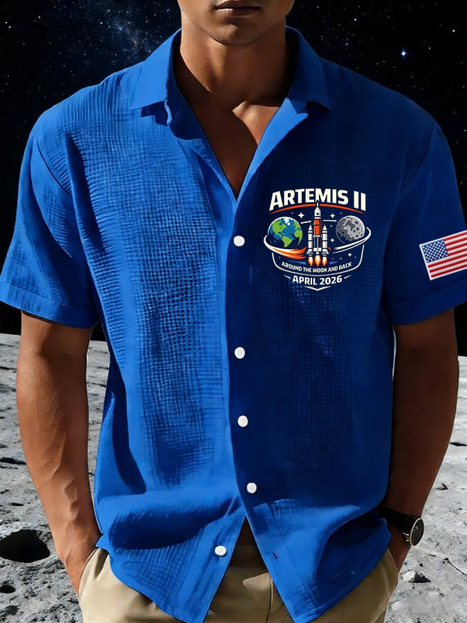 NASA Artemis II Hawaiian Shirt NASA Go Back To The Moon Clothing Gift For Him