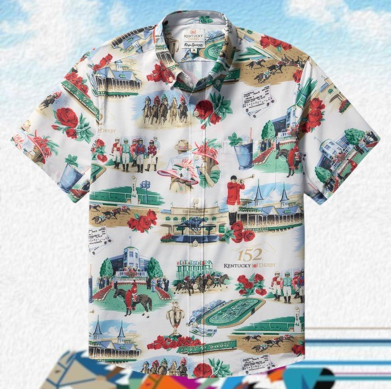 152nd Kentucky Derby Hawaiian Shirt Rose Horses Clothes Great Gift Ideas For Him