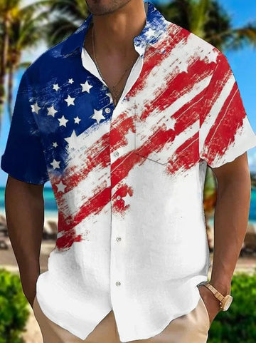 Patriotic USA Flag Hawaiian Shirt Semiquincentennial Clothing Gift For Dad