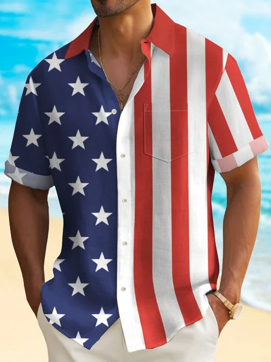 USA 250 Years Of Independence Hawaiian Button Shirt Semiquincentennial Clothing Gift For Him