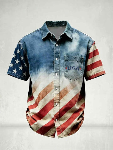 Vintage 250 Years Of America Button Shirt Semiquincentennial 1776 2026 Clothing Gift For Men