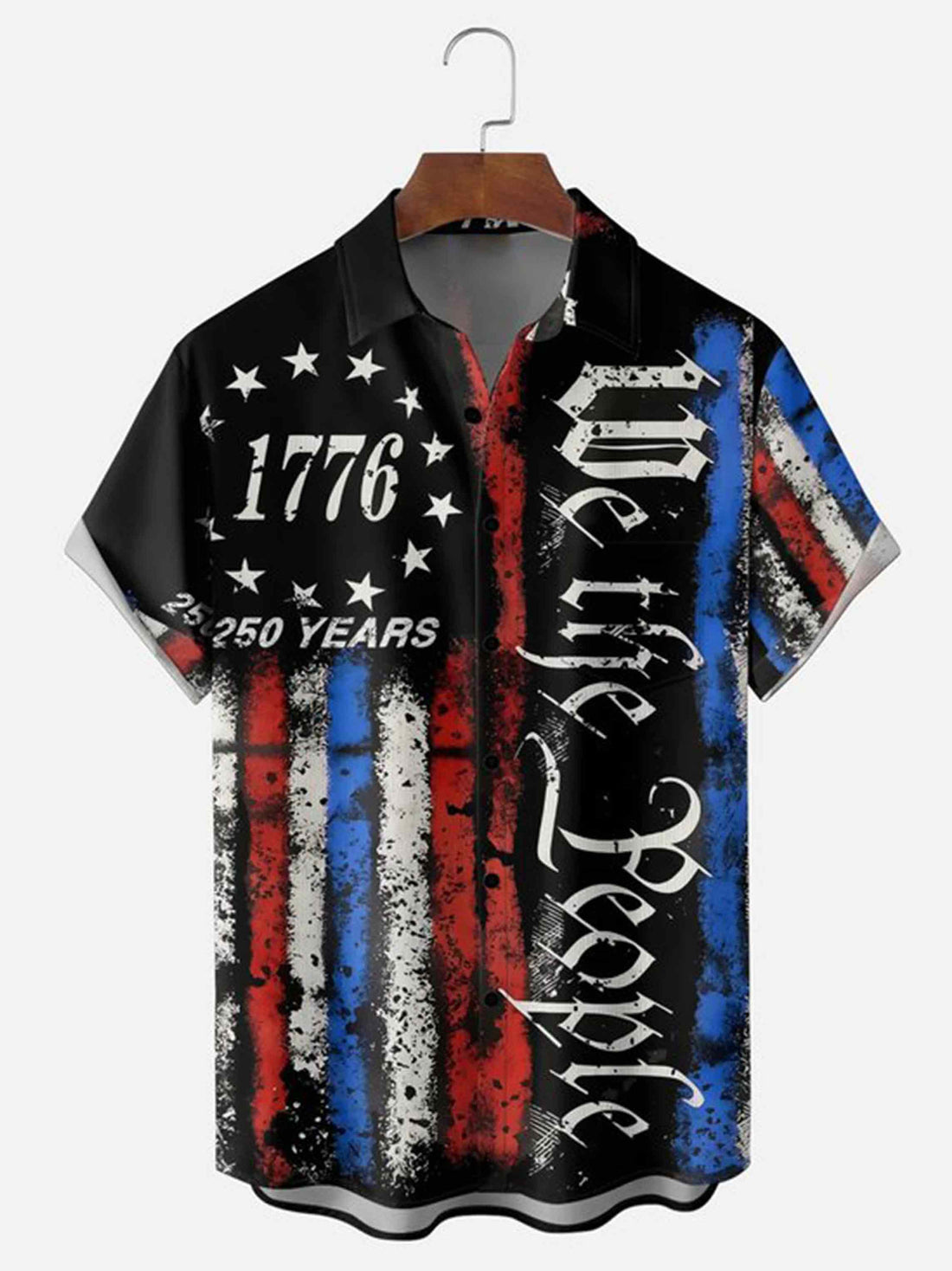 Vintage We The People Button Shirt 250 Years 1776 2026 Apparel Gift For Dad