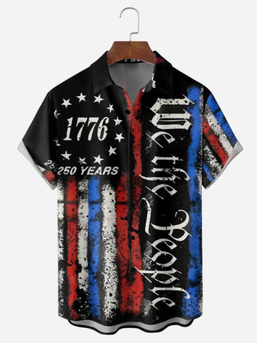 Vintage We The People Button Shirt 250 Years 1776 2026 Apparel Gift For Dad