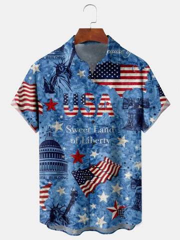 Sweet Land Of Liberty Button Shirt America’s 250th Anniversary Clothing Gift For Patriots
