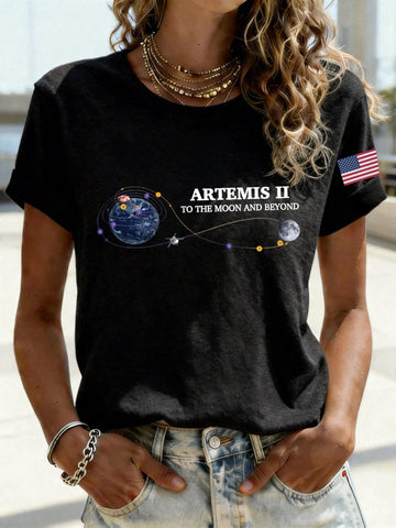 Rocket Launch T-Shirt To The Moon And Beyond Shirt Gift Idea Retro 2026 Artemis II