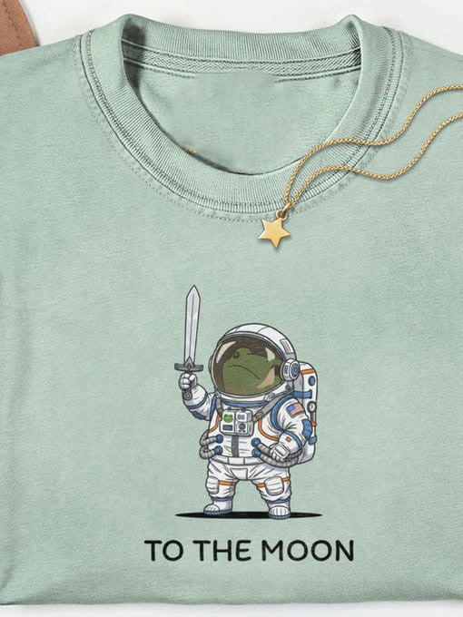 To The Moon Astronaut Frog Graphic T-Shirt Artemis 2 Mission Merch Funny Gift For Astronomy Retro 2026 Artemis II