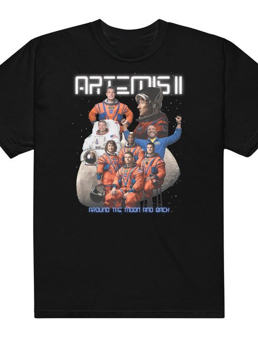 Shirt 90s Style NASA Crew T-Shirt Artemis 2 Mission Clothes Space Lover Gift For Him Retro 2026 Artemis II
