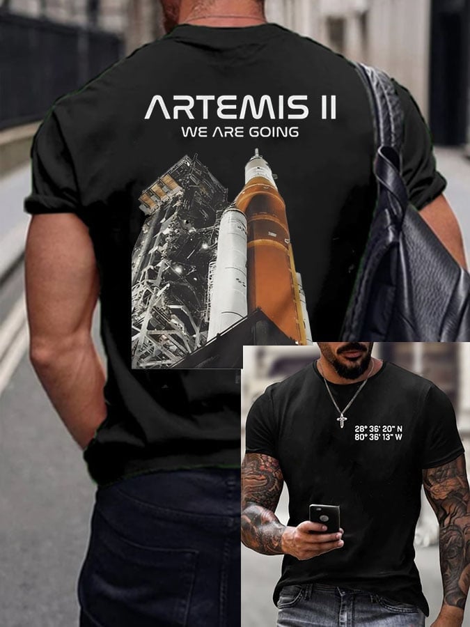 NASA Moon Mission 2026 T-Shirt NASA Logo Shirt Gift For Father Retro 2026 Artemis II
