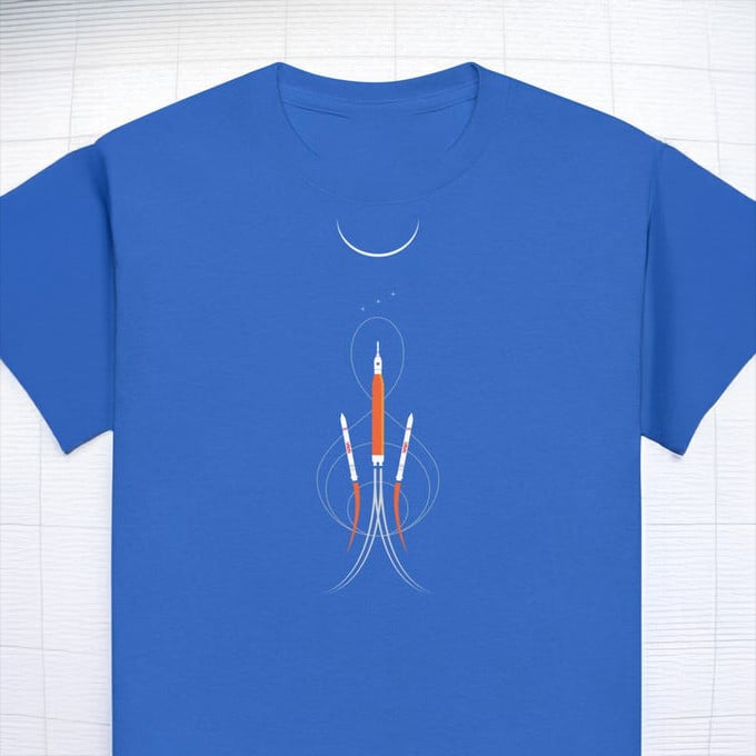 NASA Launch T-Shirt Space Lover Shirt Artemis 2 Mission Gift For Friends Retro 2026 Artemis II