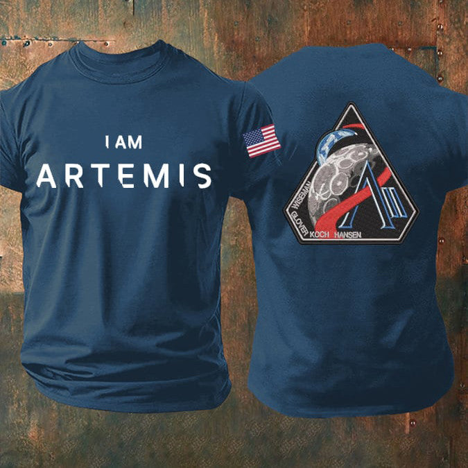Space Mission T-Shirt I Am Artemis Shirt Astrophiles Gift For Father Retro 2026 Artemis II
