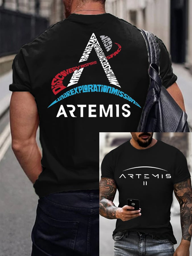 Discovery Inspired T-Shirt Artemis 2 Mission Merch Present For Father's Day Retro 2026 Artemis II