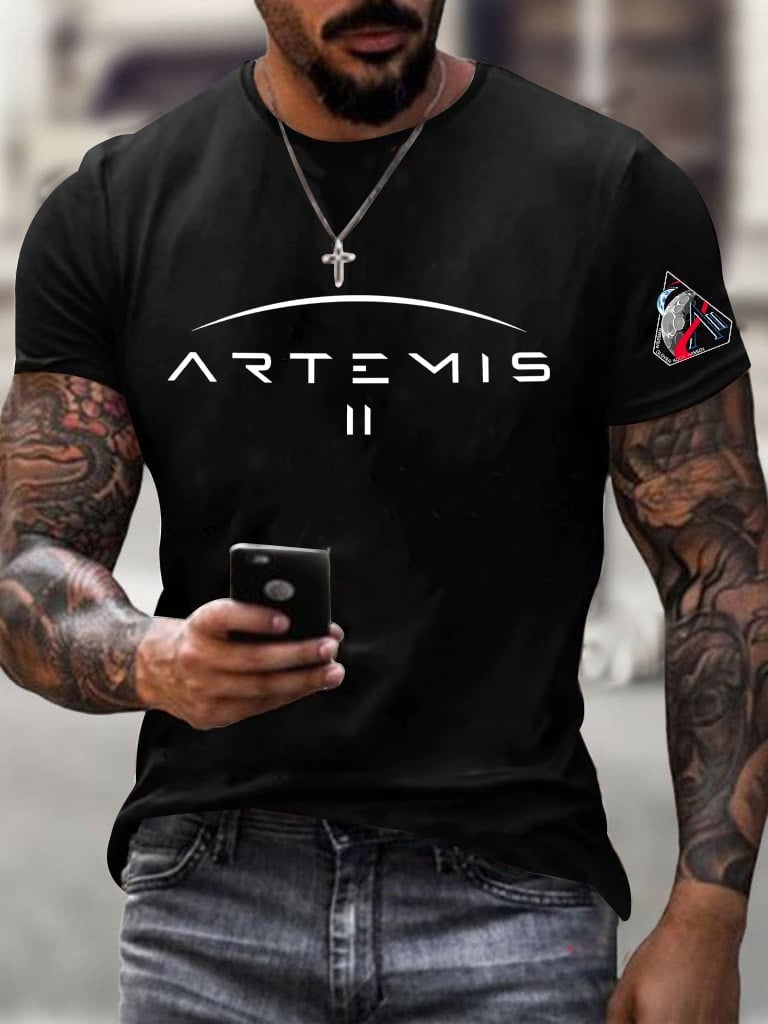 Mission Graphic T-Shirt NASA Moon Mission 2026 Clothes Gift For Brothers Retro 2026 Artemis II
