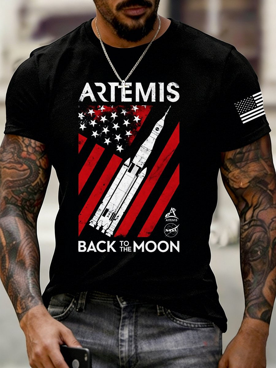 Artemis Il Back To The Moon T-Shirt NASA Moon Landing 2026 Shirt Father's Day Gift Retro 2026 Artemis II