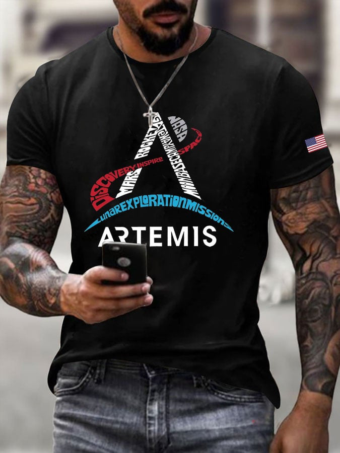 Mission Logo T-Shirt NASA Moon Landing 2026 Clothes Astrophile Present Retro 2026 Artemis II