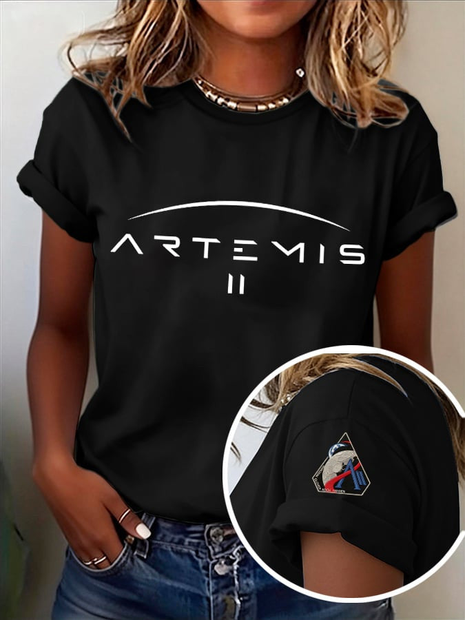 Mission Logo T-Shirt NASA Moon Mission 2026 Merch Gift Idea For Mother Retro 2026 Artemis II