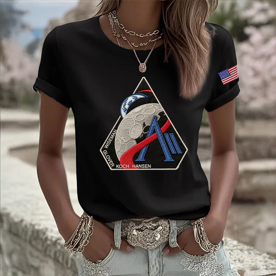 Moon Launching Mission T-Shirt NASA Moon Mission 2026 Clothes Gift For Girlfriend Retro 2026 Artemis II