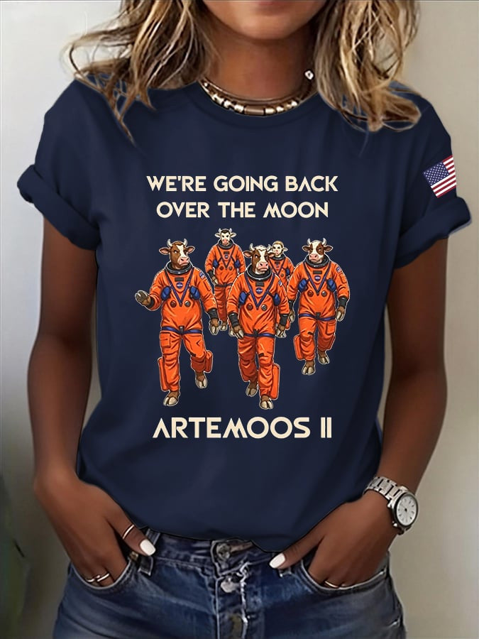 Mission We're Going Back Over The Moon T-Shirt NASA Moon Landing 2026 Clothes Retro 2026 Artemis II