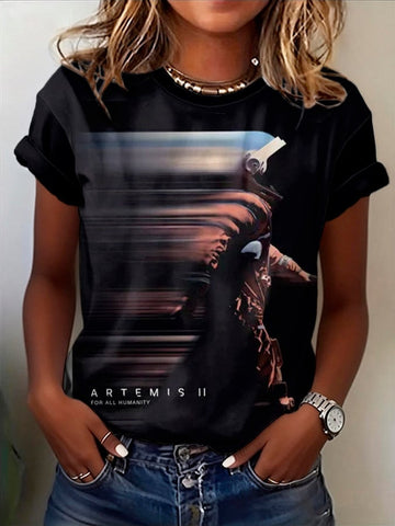 Mission For All Humanity T-Shirt Artemis 2 Mission Merch Best Gift For Girlfriend Retro 2026 Artemis II