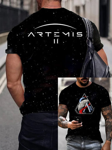 Mission Logo Art T-Shirt Artemis 2 Mission Merch Present For Father's Day Retro 2026 Artemis II