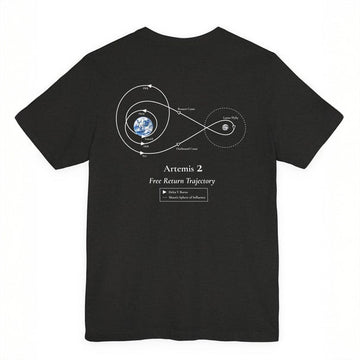Artemis 2 Mission Free Return Trajectory T-Shirt Space Mission Graphic Tee Astrophile Present Retro 2026 Artemis II