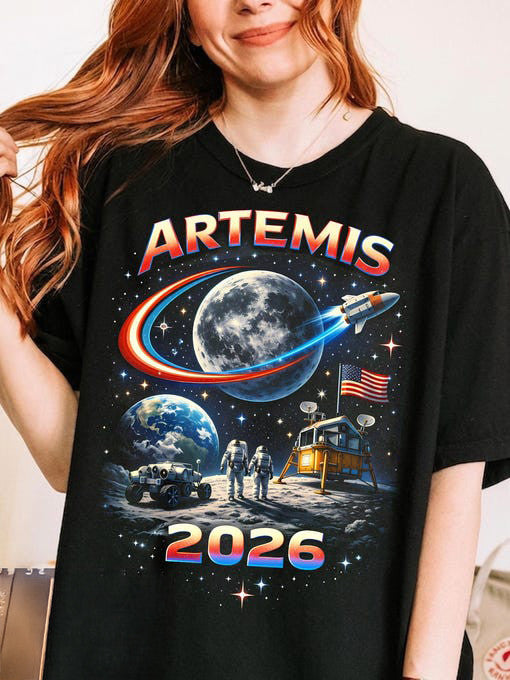 Mission 2026 Future Astronaut T-Shirt NASA Moon Mission 2026 Clothes Best Gift For Mother Retro 2026 Artemis II