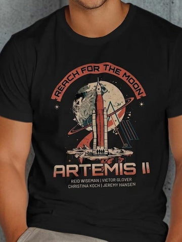 Mission Space Exploration T-Shirt NASA Moon Mission 2026 Merch Present For Him Retro 2026 Artemis II