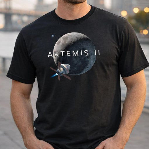 Moon Mission T-Shirt Space Exploration NASA Moon Mission 2026 Merch Gift For Astronomy Retro 2026 Artemis II