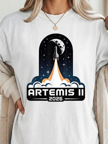 NASA Lunar Flyby 2026 T-Shirt NASA Moon Mission 2026 Clothes Best Gift For Sisters Retro 2026 Artemis II