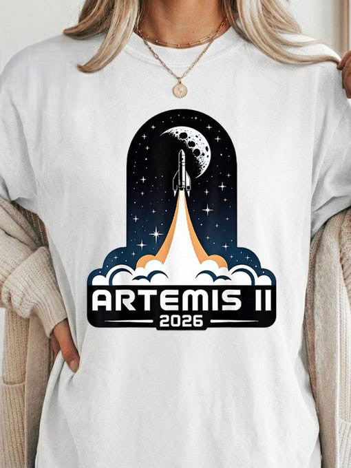 NASA Lunar Flyby 2026 T-Shirt NASA Moon Mission 2026 Clothes Best Gift For Sisters Retro 2026 Artemis II