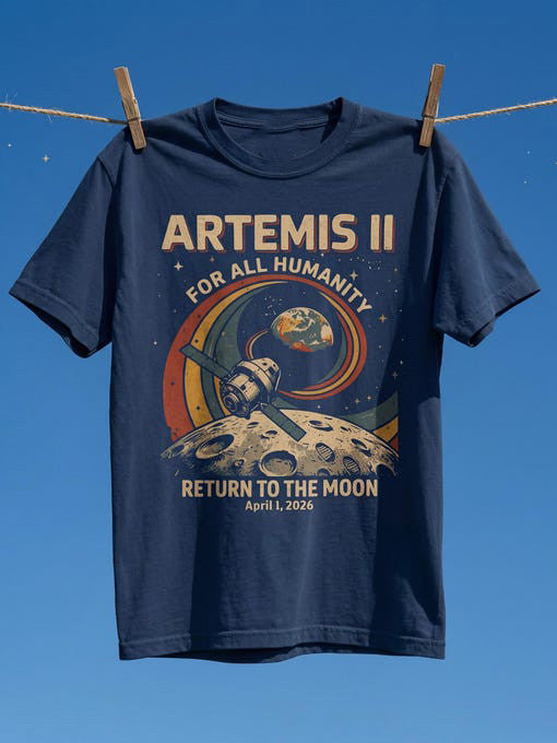 Mission Return To The Moon 2026 T-Shirt NASA Moon Mission 2026 Clothes Best Gift For Father's Day Retro 2026 Artemis II