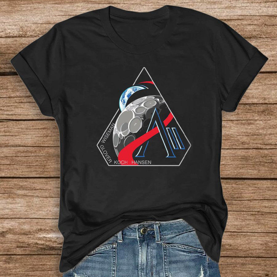Mission T-Shirt NASA Moon Mission 2026 Clothing Present For Her Retro 2026 Artemis II