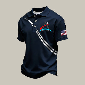 Mission American Flag Polo Shirt NASA Moon Mission 2026 Clothing Line Gift For Coworkers Retro 2026 Artemis II