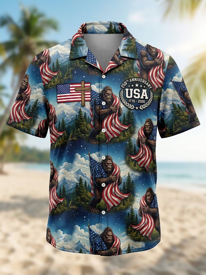 250th Anniversary USA Hawaiian Shirt Celebrating Freedom 1776-2026 Clothing Gift For Men