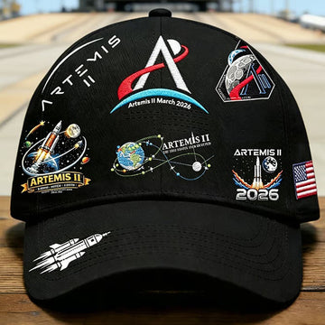 Logo Rocket Graphic Hat NASA Moon Mission 2026 Baseball Cap Gift For Husband Retro 2026 Artemis II