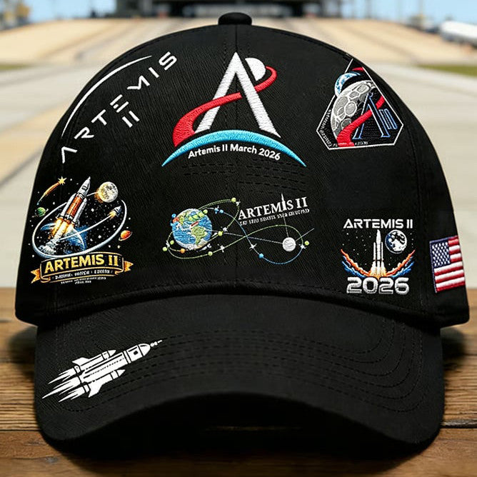 Logo Rocket Graphic Hat NASA Moon Mission 2026 Baseball Cap Gift For Husband Retro 2026 Artemis II