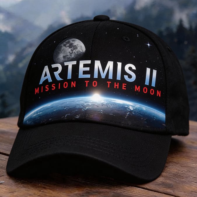 Mission To Moon Hat NASA Moon Mission 2026 Baseball Cap Astrophile Gifts Retro 2026 Artemis II