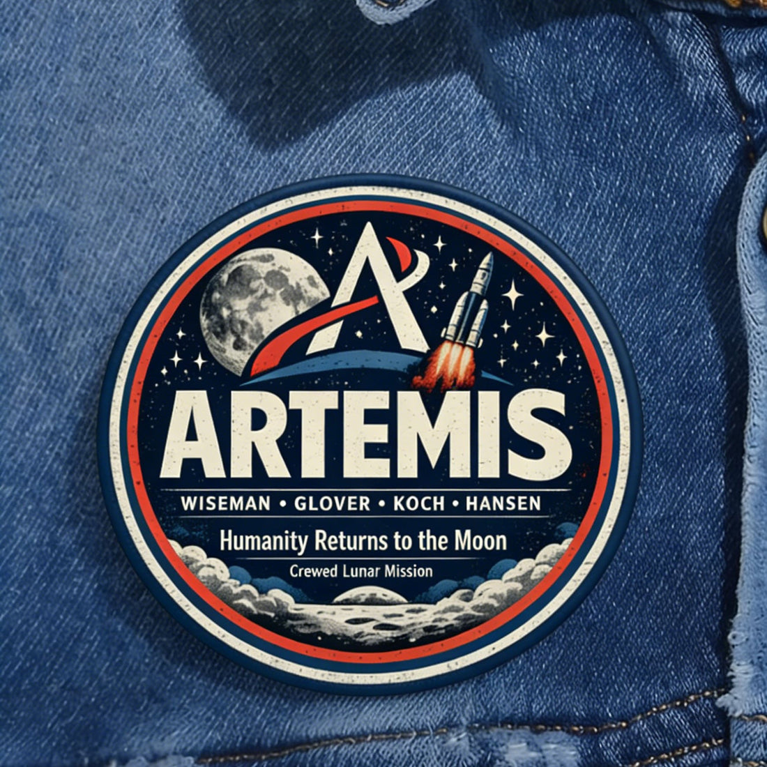 NASA Artemis 2 Mission Button Pin Humanity Returns To Moon Lapel Pin Gift For Science Teacher Retro 2026 Artemis II