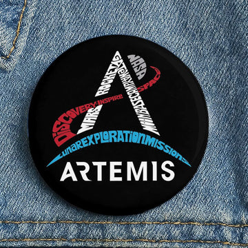 NASA Artemis 2 Mission Button Pin Lunar Exploration Round Pin Gift For Galaxy Dreamer Retro 2026 Artemis II
