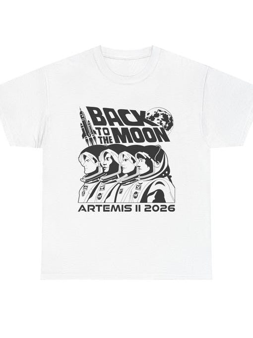 Back To The Moon Nasa Mission T-Shirt Artemis 2 Mission 2026 Shirt Best Gift For Boyfriend Retro 2026 Artemis II