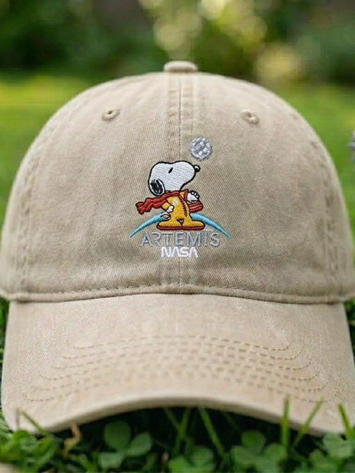 2026 Baseball Cap Snoopy Astronaut Space Mission Merch Gift For Rocket Engineer Retro 2026 Artemis II