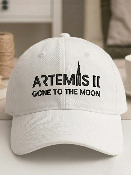 NASA Lunar Orbit Mission Baseball Cap Gone To The Moon Clothes Explorer Gift Retro 2026 Artemis II