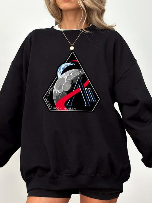 Mission 2026 Logo Sweatshirt NASA Moon Mission 2026 Apparel Present For Her Retro 2026 Artemis II