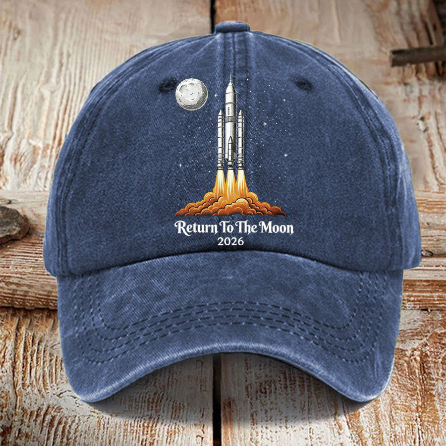 NASA Cap Return To The Moon 2026 Hat Gift For Science Geeks Retro 2026 Artemis II